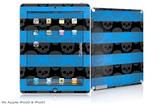 iPad Skin - Skull Stripes Blue (fits iPad2 and iPad3)