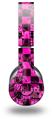 WraptorSkinz Skin Decal Wrap compatible with Beats Wireless (Original) Headphones Pink Checkerboard Sketches Skin Only (HEADPHONES NOT INCLUDED)