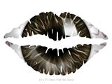 Eyeball Brown - Kissing Lips Fabric Wall Skin Decal measures 24x15 inches