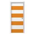 Psycho Stripes Orange and White Door Skin (fits doors up to 34x84 inches)