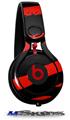 WraptorSkinz Skin Decal Wrap compatible with Beats Mixr Headphones Zebra Red Skin Only (HEADPHONES NOT INCLUDED)