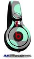 WraptorSkinz Skin Decal Wrap compatible with Beats Mixr Headphones Kearas Polka Dots Mint And Gray Skin Only (HEADPHONES NOT INCLUDED)