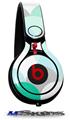 WraptorSkinz Skin Decal Wrap compatible with Beats Mixr Headphones Brushed Circles Seafoam Skin Only (HEADPHONES NOT INCLUDED)