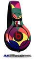 WraptorSkinz Skin Decal Wrap compatible with Beats Mixr Headphones Brushed Cirlces Multi Dark Skin Only (HEADPHONES NOT INCLUDED)