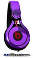 WraptorSkinz Skin Decal Wrap compatible with Beats Mixr Headphones Deathrock Bats Purple Skin Only (HEADPHONES NOT INCLUDED)