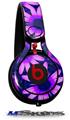 WraptorSkinz Skin Decal Wrap compatible with Beats Mixr Headphones Daisies Purple Skin Only (HEADPHONES NOT INCLUDED)