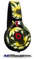 WraptorSkinz Skin Decal Wrap compatible with Beats Mixr Headphones Daisies Yellow Skin Only (HEADPHONES NOT INCLUDED)