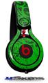WraptorSkinz Skin Decal Wrap compatible with Beats Mixr Headphones Folder Doodles Green Skin Only (HEADPHONES NOT INCLUDED)