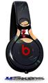 WraptorSkinz Skin Decal Wrap compatible with Beats Mixr Headphones Poppy Orange Navy Skin Only (HEADPHONES NOT INCLUDED)