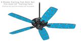 Sea Shells 02 Blue Medium - Ceiling Fan Skin Kit fits most 52 inch fans (FAN and BLADES SOLD SEPARATELY)