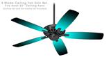 Smooth Fades Neon Teal Black - Ceiling Fan Skin Kit fits most 52 inch fans (FAN and BLADES SOLD SEPARATELY)