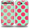 Kearas Polka Dots Pink And Blue - Decal Style Skin (fits Samsung Galaxy S III S3)