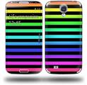 Stripes Rainbow - Decal Style Skin (fits Samsung Galaxy S IV S4)