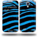 Zebra Blue - Decal Style Skin (fits Samsung Galaxy S IV S4)