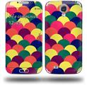 Brushed Cirlces Multi Dark - Decal Style Skin (fits Samsung Galaxy S IV S4)