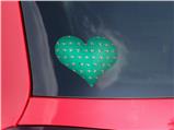Paper Planes Turquoise - I Heart Love Car Window Decal 6.5 x 5.5 inches